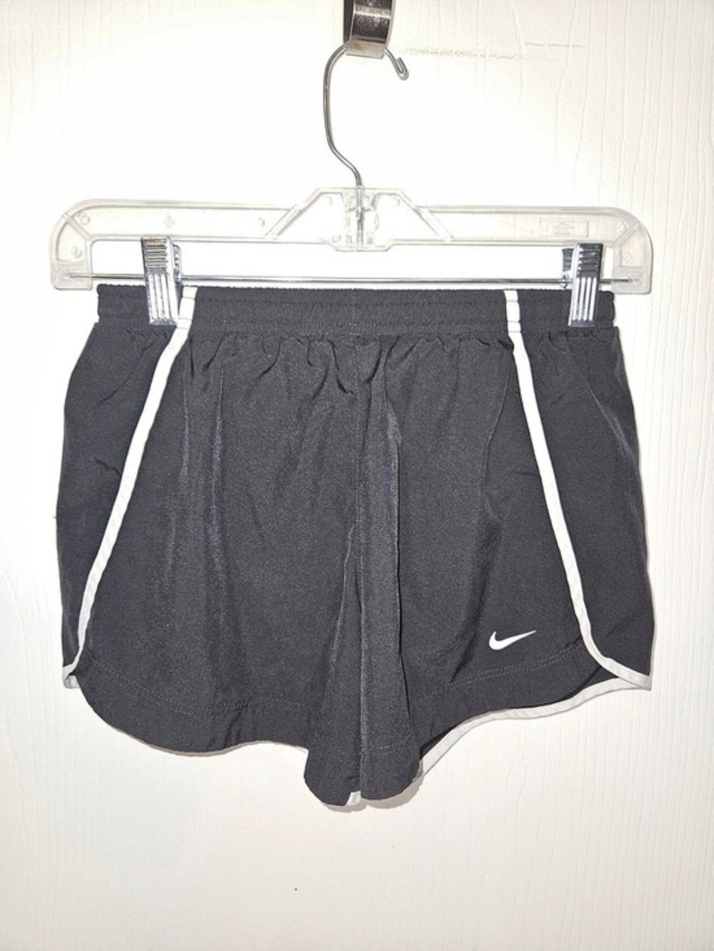 Nike Girls Dri-FIT Tempo Running Shorts Black & White Large